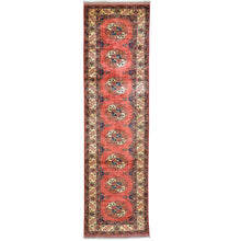 Load image into Gallery viewer, Hand-Knotted Afghan Ersari Elephant Feet Wool Handmade Rug (Size 2.8 X 9.7) Cwral-8676