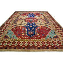 Load image into Gallery viewer, Hand-Knotted Afghan Tribal Traditional Design Wool Rug (Size 9.10 X 13.5) Cwral-8682
