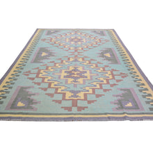 Load image into Gallery viewer, Hand-Woven Southwestern Design Wool Handmade Rug (Size 6.5 X 9.11) Cwral-8694