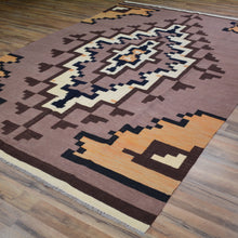 Load image into Gallery viewer, Hand-Woven Tribal Kilim Southwestern Design Wool Rug (Size 6.4 X 9.9) Cwral-8700