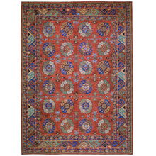 Load image into Gallery viewer, Hand-Knotted oriental Afghan Tribal Handmade Wool Rug (Size 9.4 X 12.6) Cwral-8706