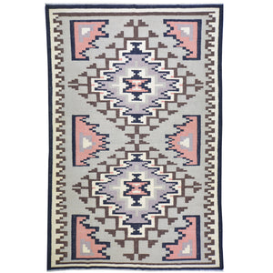 Hand-Woven Reversible Navajo Style Handmade Wool Rug (Size 6.5 X 9.8) Cwral-8712