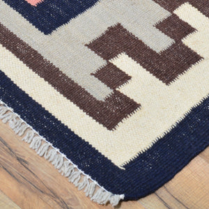 Hand-Woven Reversible Navajo Style Handmade Wool Rug (Size 6.5 X 9.8) Cwral-8712