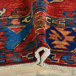 Hand-Knotted Afghan Tribal Wool Handmade Rug (Size 3.2 X 12.0) Cwral-8730