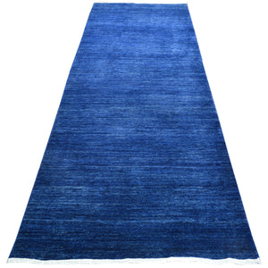 Hand-Knotted Blue Contemporary Handmade Wool Rug (Size 2.8 X 9.10) Cwral-8736