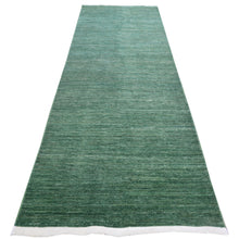 Load image into Gallery viewer, Hand-Knotted Green Contemporary Handmade Wool Rug (Size 2.8 X 10.2) Cwral-8763