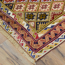 Load image into Gallery viewer, Hand-Knotted and Soumak Geometric Design Wool Rug (Size 2.3 X 9.7) Cwral-8790