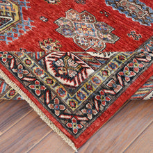Load image into Gallery viewer, Hand-Knotted Fine Caucasian Design Kazak Wool Handmade Rug (Size 6.1 X 9.0) Cwral-8835