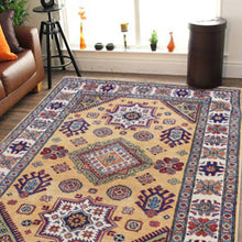 Load image into Gallery viewer, Hand-Knotted Caucasian Design Kazak Wool Handmade Rug (Size 4.2 X 5.6) Cwral-8877