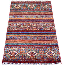 Load image into Gallery viewer, Hand-Knotted Tribal Afghan Design Handmade Wool Rug (Size 2.10 X 4.3) Cwral-8880
