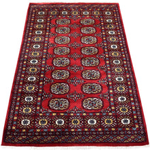 Load image into Gallery viewer, Hand-Knotted Tribal Jaldar Bokhara Handmade Wool Rug (Size 3.1 X 5.1) Cwral-8898