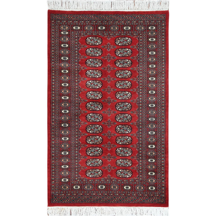 Hand-Knotted Tribal Jaldar Bokhara Handmade Wool Rug (Size 3.1 X 5.1) Cwral-8910