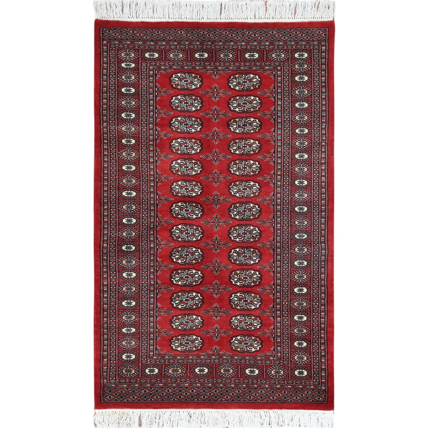 Hand-Knotted Tribal Jaldar Bokhara Handmade Wool Rug (Size 3.1 X 5.1) Cwral-8910