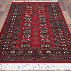 Hand-Knotted Tribal Jaldar Bokhara Handmade Wool Rug (Size 3.1 X 5.1) Cwral-8910