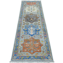 Load image into Gallery viewer, Hand-Knotted Caucasian Kazak Design 100% Wool Hallway Runner (Size 2.5 X 7.9) Cwral-8928