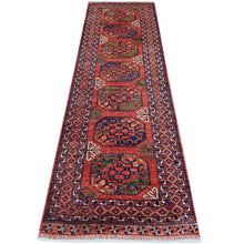 Load image into Gallery viewer, Hand-Knotted Afghan Ersari Elephant Feet Wool Handmade Rug (Size 2.8 X 9.7) Cwral-8958