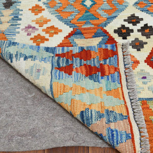 Hand-Woven Flatweave Tribal Kilim Handmade Wool Rug (Size 2.9 X 4.1) Cwral-9030