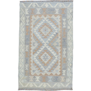 Hand-Woven Flatweave Tribal Kilim Handmade Wool Rug (Size 2.8 X 4.3) Cwral-9039