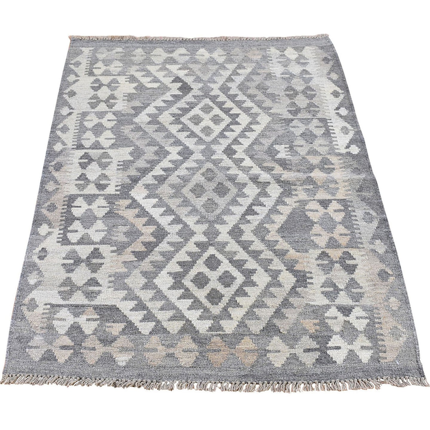 Hand-Woven Flatweave Tribal Kilim Handmade Wool Rug (Size 2.10 X 4.0) Cwral-9048