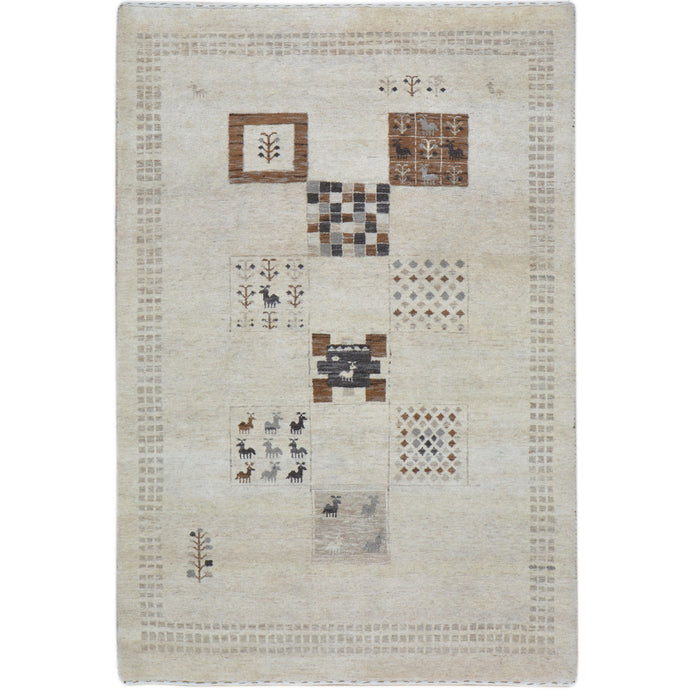 Hand-Knotted Contemporary Modern Design Wool Handmade Rug (Size 4.0 X 6.0) Cwral-9081