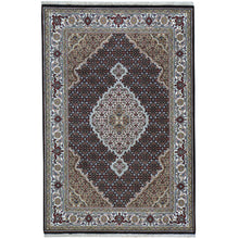 Load image into Gallery viewer, Hand-Knotted Oriental Wool Silk Indo Mahi Tabriz Rug (Size 4.0 X 6.0) Cwral-9087