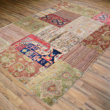 Load image into Gallery viewer, Hand-Knotted Patchwork Rug Corner Detail | Classic World Rugs Albuquerque NM