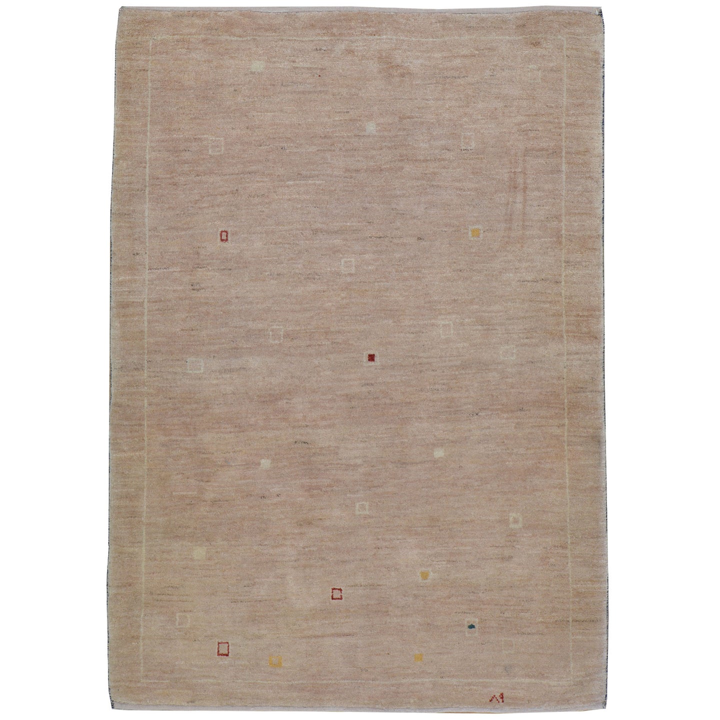 Hand-Knotted Gabbeh Modern Design Handmade Wool Rug (Size 4.2 X 5.10) Cwral-9096