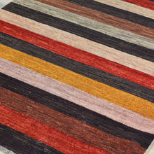 Load image into Gallery viewer, Hand-Knotted Contemporary Strip Gabbeh Wool Handmade Rug (Size 3.5 X 3.9) Cwral-9144