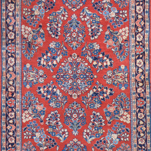 Hand-Knotted Traditional Sarouk 100% Wool Handmade Rug (Size 3.3 X 6.3) Cwral-9147
