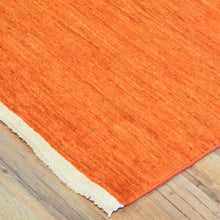 Load image into Gallery viewer, Hand-Knotted Orange Modern Peshawar Gabbeh Handmade 100% Wool Rug (Size 2.9 X 10.0) Cwral-9150