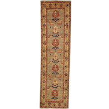 Load image into Gallery viewer, Hand-Knotted Oriental Afghan Chobi Oushak Design 100% Wool Rug (Size 3.2 X 11.0) Cwral-9156