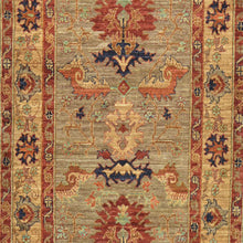 Load image into Gallery viewer, Hand-Knotted Oriental Afghan Chobi Oushak Design 100% Wool Rug (Size 3.2 X 11.0) Cwral-9156