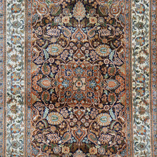 Load image into Gallery viewer, Hand-Knotted Traditional Design Kashmiri Silk Handmade Rug (Size 3.1 X 4.9) Cwral-9177