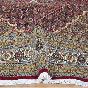 Hand-Knotted Mahi Tabriz Design Handmade Wool & Silk Rug (Size 8.0 X 10.3) Cwral-9237