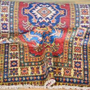 Hand-Knotted Caucasian Super Kazak Design Handmade Wool Rug (Size 2.8 X 19.5) Cwral-9240