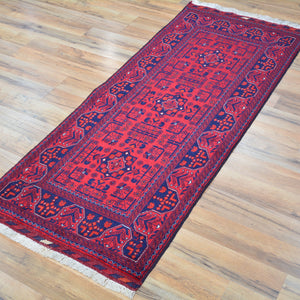 Hand-Knotted Tribal Turkoman Design Handmade Wool Rug (Size 2.0 X 5.2) Cwral-9261