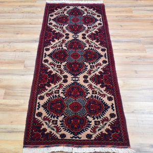 Hand-Knotted Tribal Turkoman Design Handmade Wool Rug (Size 1.10 X 5.3) Cwral-9267