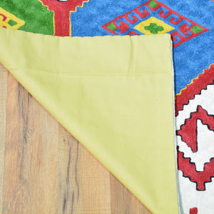 Hand-Woven Kashmiri Chain-Stitched Handmade Wool Rug (Size 2.11 X 4.11) Cwral-9288