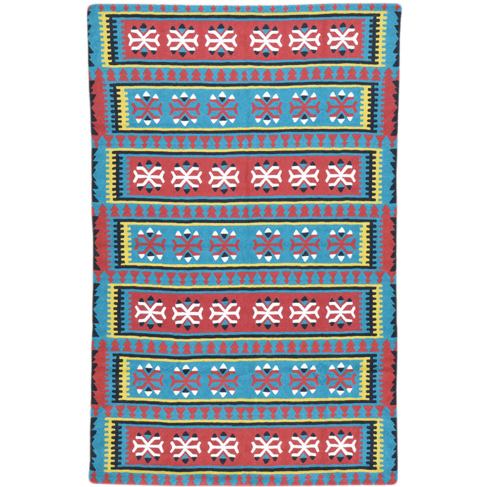 Hand-Woven Kashmiri Chain-Stitched Handmade Wool Rug (Size 3.11 X 6.0) Cwral-9291