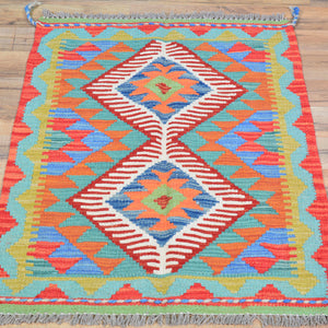 Hand-Woven Reversible Tribal Kilim Handmade Wool Rug (Size 2.0 X 2.10) Cwral-9303