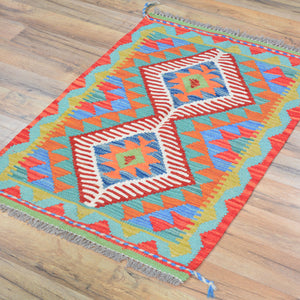 Hand-Woven Reversible Tribal Kilim Handmade Wool Rug (Size 2.0 X 2.10) Cwral-9303