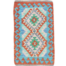 Load image into Gallery viewer, Hand-Woven Reversible Tribal Kilim Handmade Wool Rug (Size 1.11 X 3.0) Cwral-9309