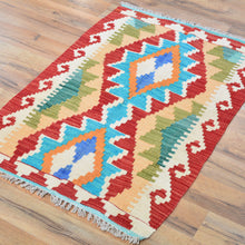 Load image into Gallery viewer, Hand-Woven Reversible Tribal Kilim Handmade Wool Rug (Size 2.0 X 2.11) Cwral-9312