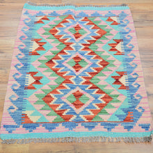 Load image into Gallery viewer, Hand-Woven Reversible Tribal Kilim Handmade Wool Rug (Size 1.11 X 2.8) Cwral-9315