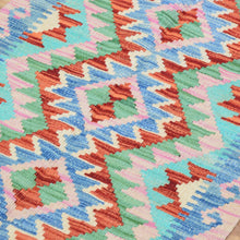 Load image into Gallery viewer, Hand-Woven Reversible Tribal Kilim Handmade Wool Rug (Size 1.11 X 2.8) Cwral-9315