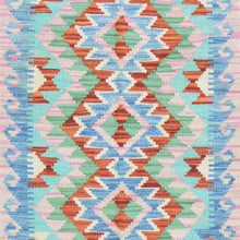 Load image into Gallery viewer, Hand-Woven Reversible Tribal Kilim Handmade Wool Rug (Size 1.11 X 2.8) Cwral-9315