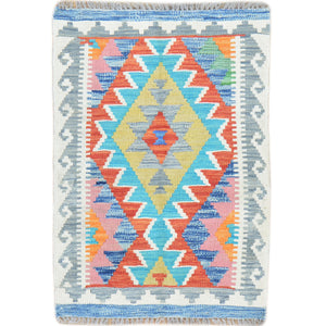 Hand-Woven Reversible Tribal Kilim Handmade Wool Rug (Size 2.0 X 2.10) Cwral-9330