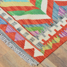 Load image into Gallery viewer, Hand-Woven Reversible Tribal Kilim Handmade Wool Rug (Size 1.11 X 2.9) Cwral-9345