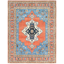 Load image into Gallery viewer, Hand-Knotted Peshawar Chobi Heriz Design Handmade Wool Rug (Size 9.0 X 11.7) Cwral-9348