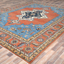 Load image into Gallery viewer, Hand-Knotted Peshawar Chobi Heriz Design Handmade Wool Rug (Size 9.0 X 11.7) Cwral-9348
